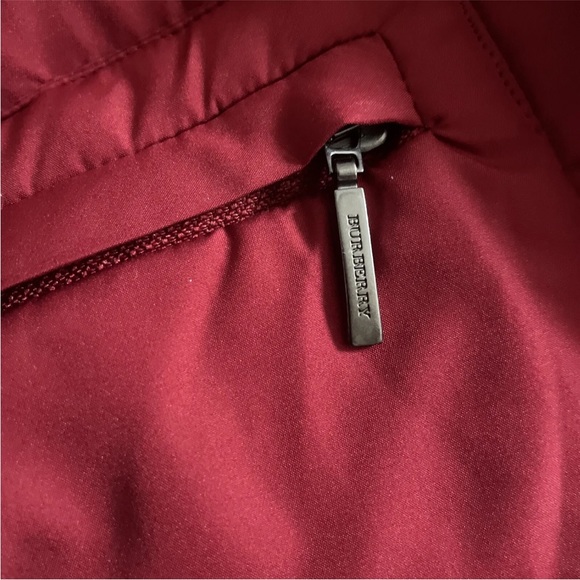 BURBERRY Kids Baby Red Down Puffer Coat w/ Mittens Nova Check House Lining 3M - Picture 4 of 16